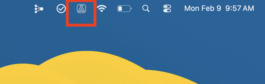 Jamf Connect Sync in the menu bar.