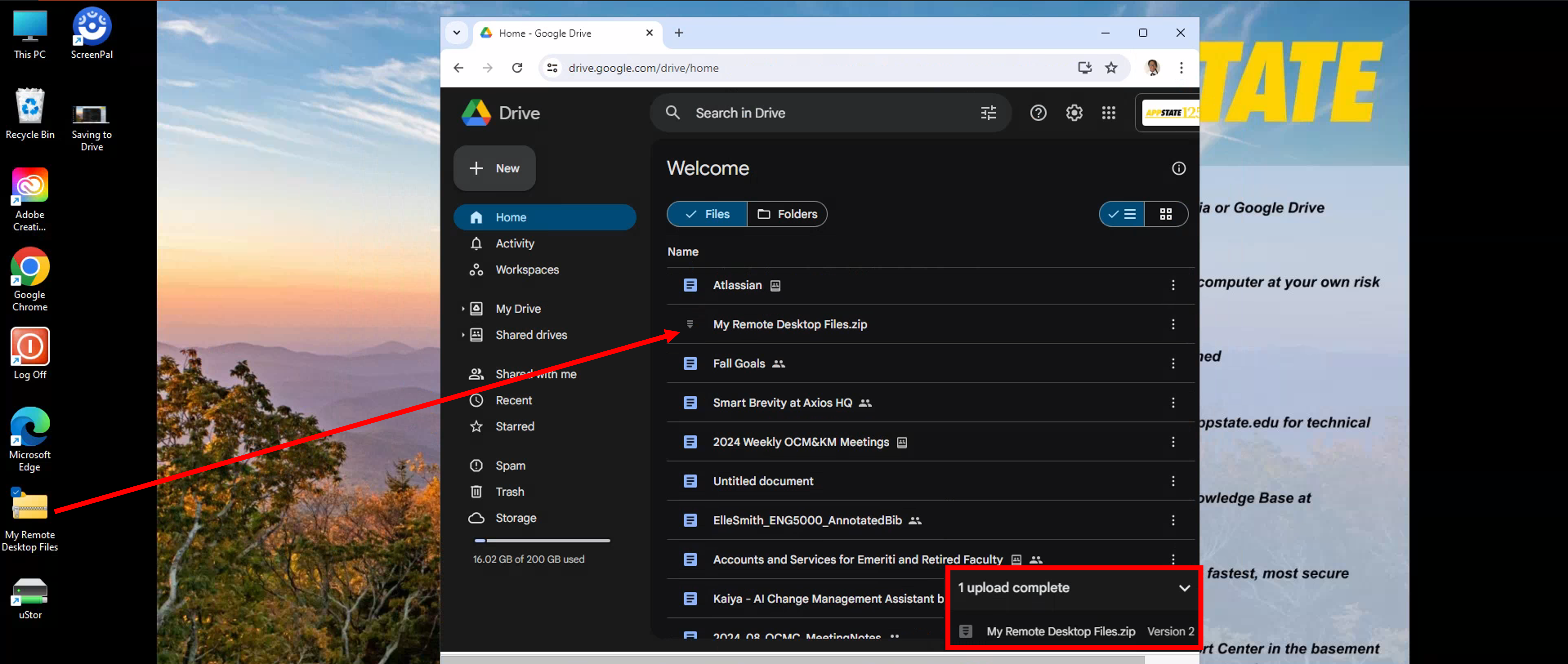 Transferring your files with Google Drive.