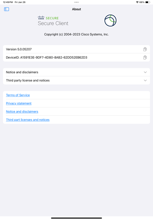 Clicking on the AnyConnect Connections tab.