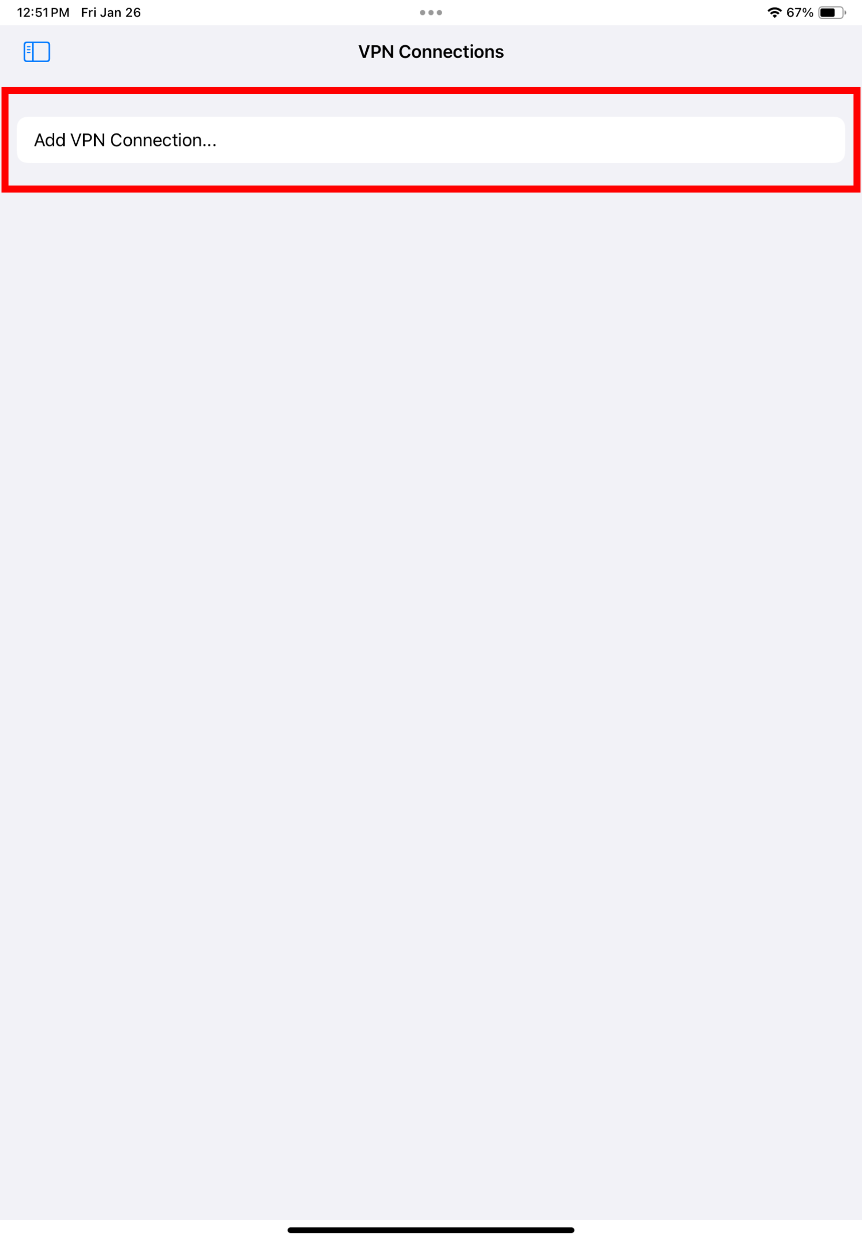 Adding a VPN Connection