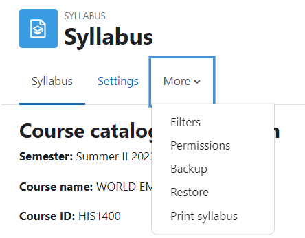 syllabus more to print