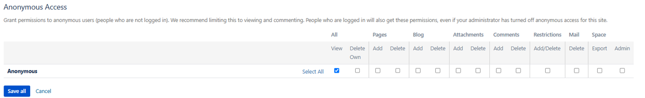Click Save All to confirm your permissions changes. 