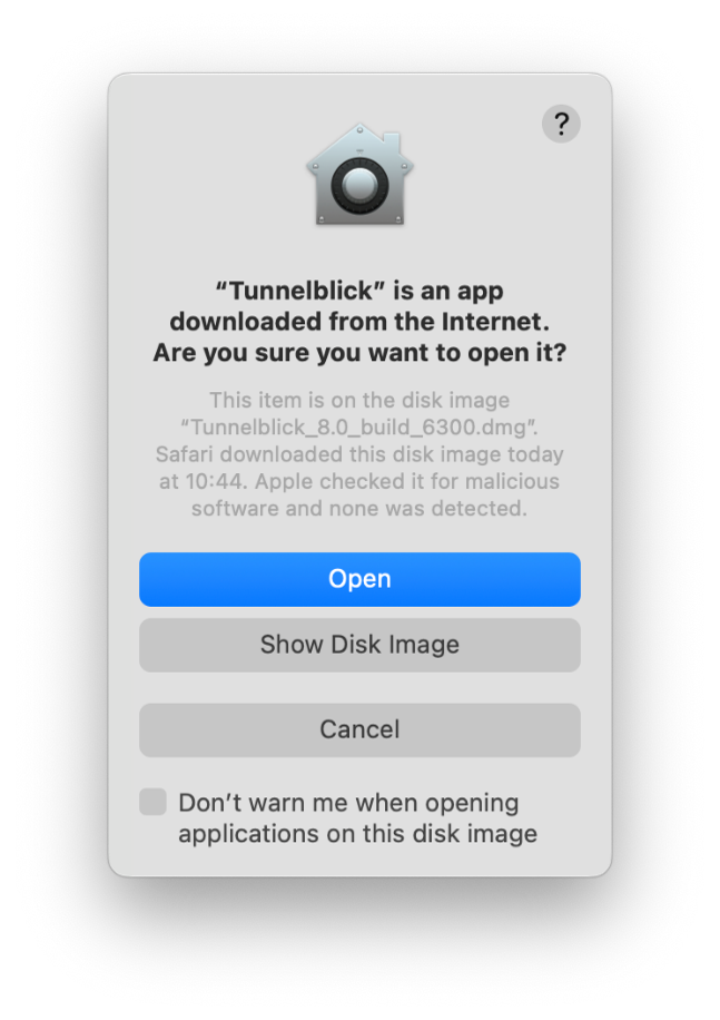 Allow the app to open.