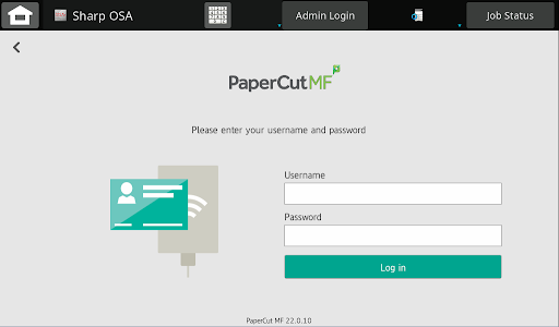 Enter your App State username and password at the printer.