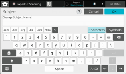 Change Subject or file name.