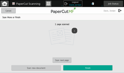 Scan Multiple Pages or Scan a new document