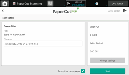 Change the file name of your document or adjust the print setting.