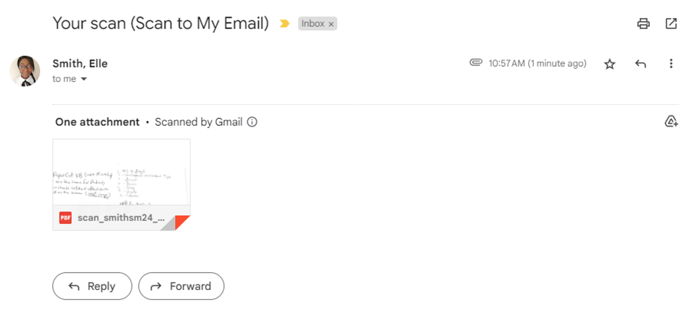 You will be send a download email containing your scans.