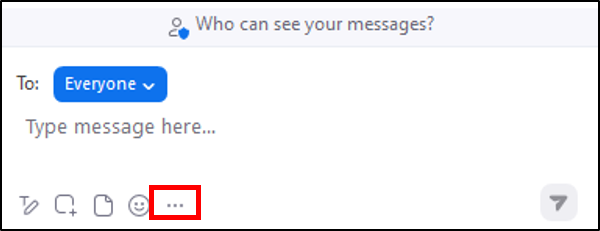 Three dot icon in chat side panel Three dot icon in chat side panel