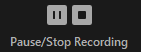 Pause or Stop recording buttons