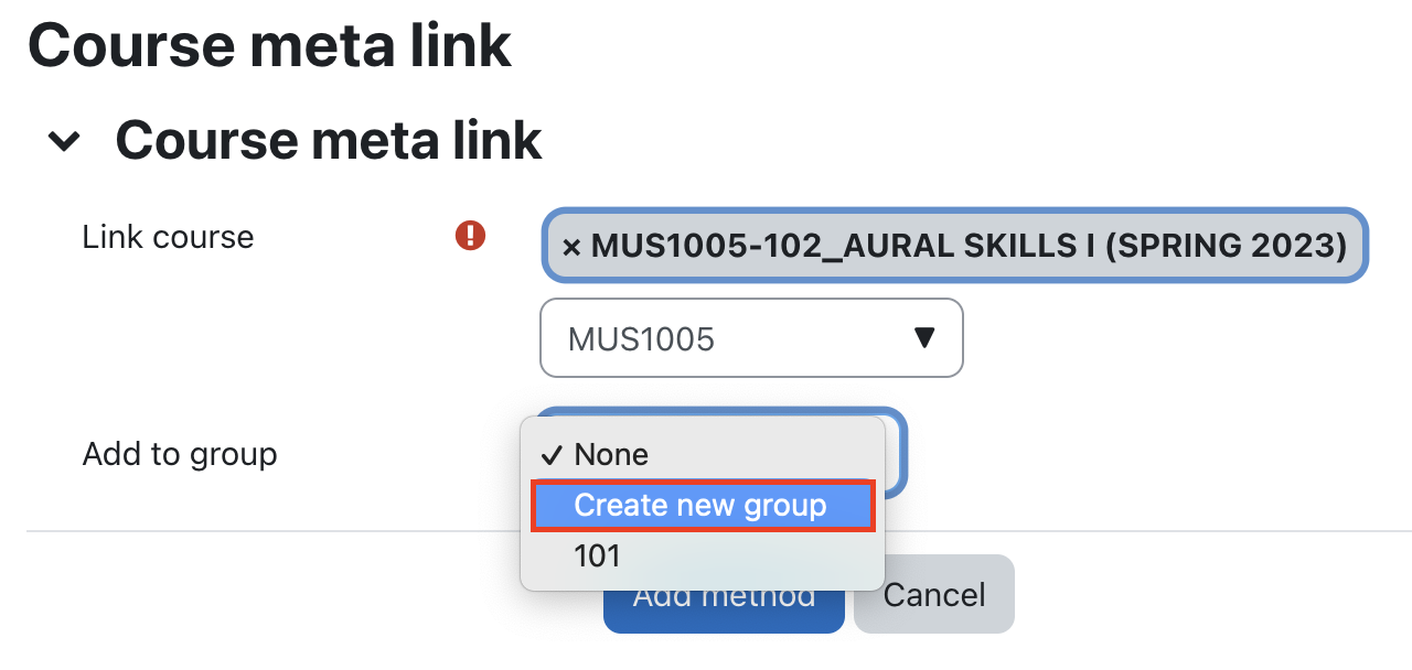 From Add to group menu select create new group