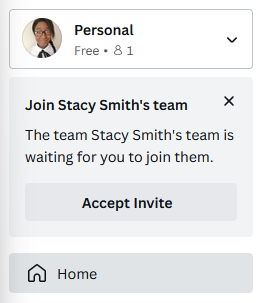 After signing into your alternate account, accept the invite from the original account.