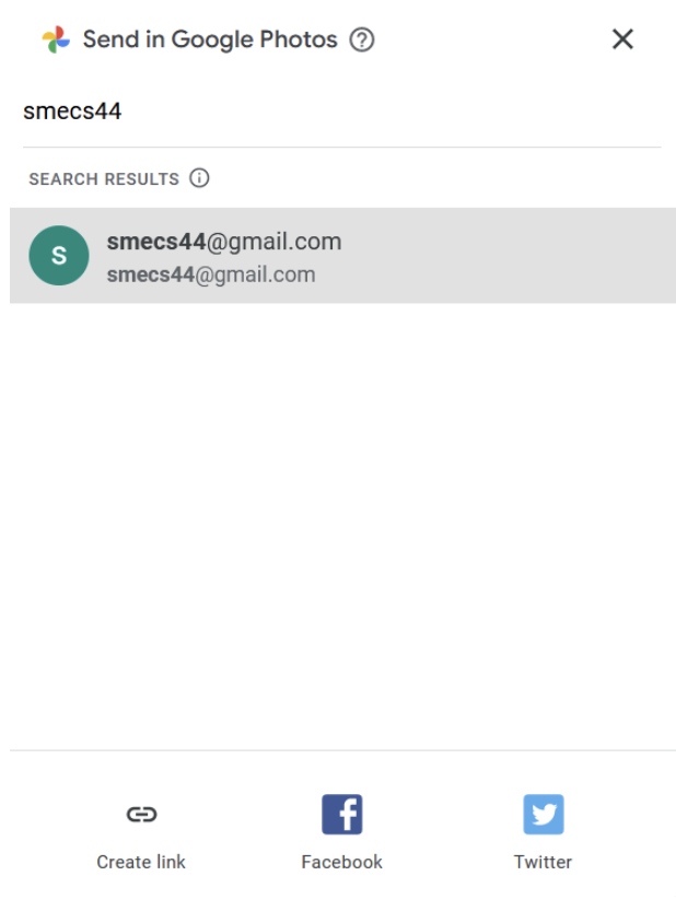 Sending Photos to a personal Gmail account.