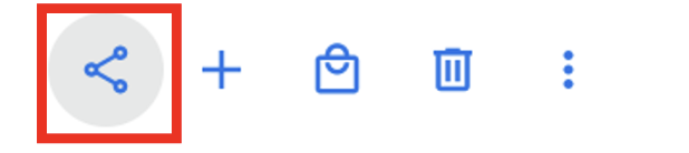 Sharing Photos by clicking the Share button.