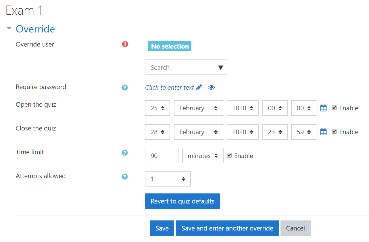Appalachian Technology Knowledge Base > Quiz: Overrides > image2019-6-25_12-36-25.png (Override settings) Override settings