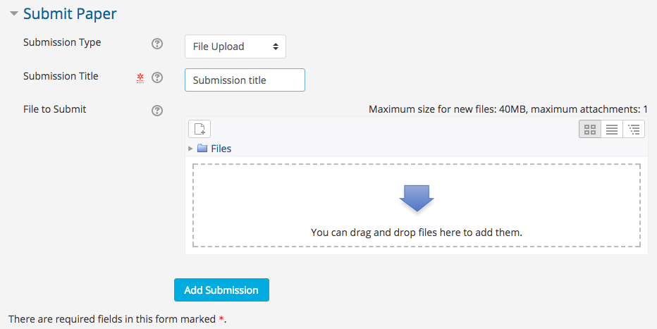 Appalachian Technology Knowledge Base > Assignment: Submitting a Turnitin Assignment > tii02.png (Dragging or selecting a file to upload to Turnitin) Dragging or selecting a file to upload to Turnitin