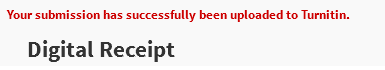 Turnitin Upload Confirmation