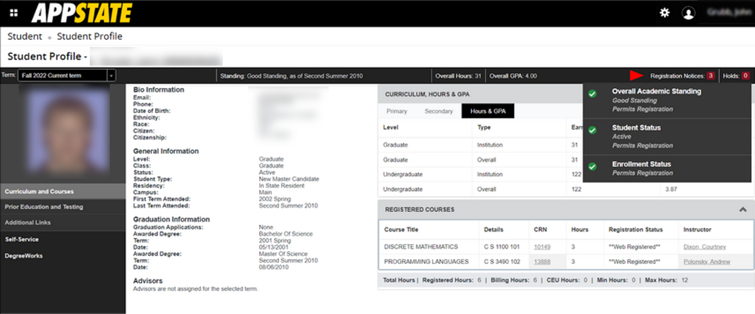Checking if you have any registration notices.