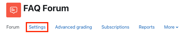 Click on the forum and then select settings in the forum menu