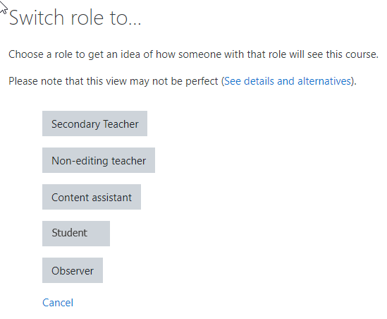 Appalachian Technology Knowledge Base > Course: View as Generic Student will see it > SwitchRoleTo.png