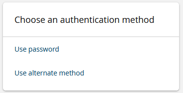 Choose to use your password to authenticate. 