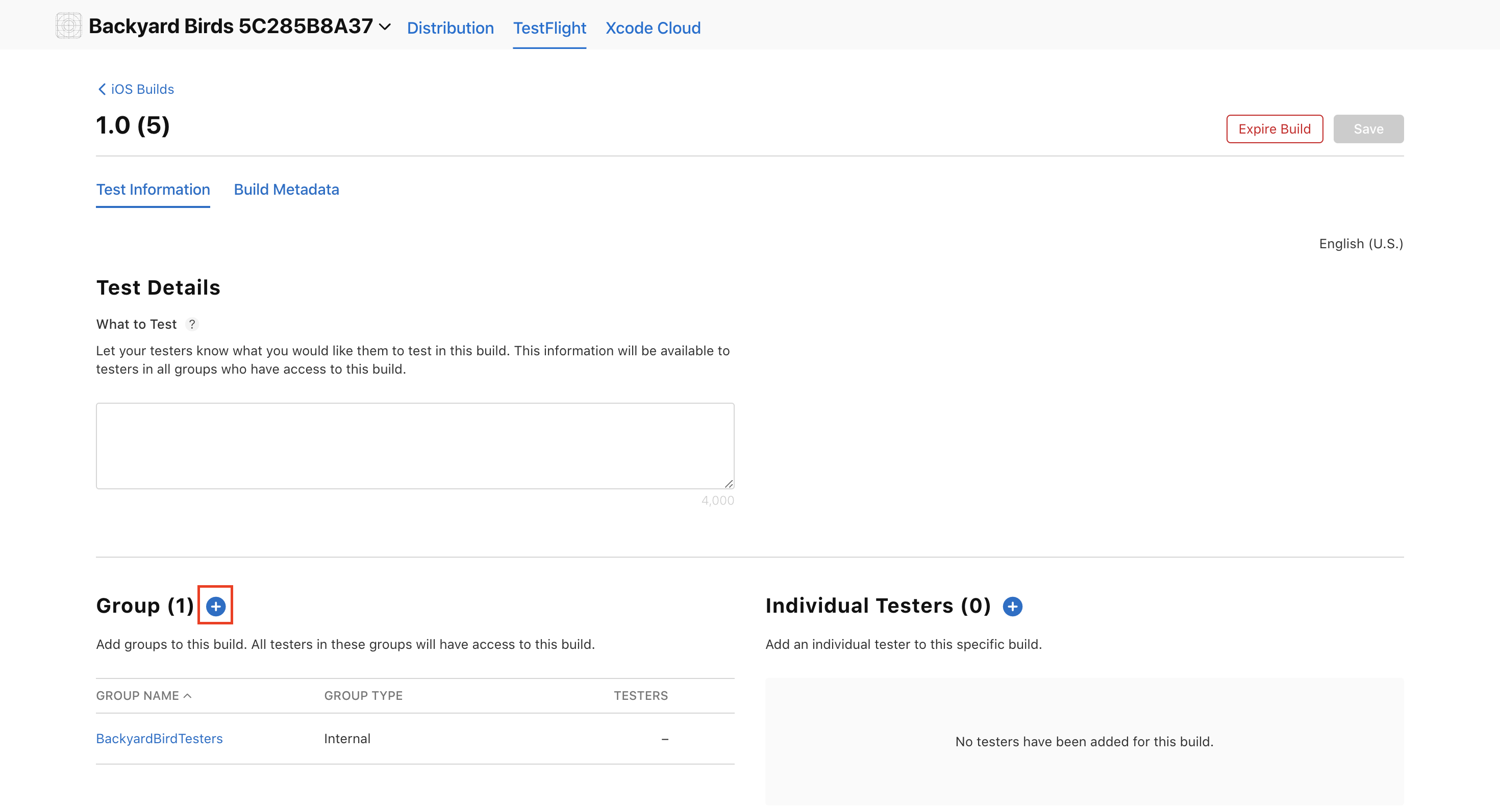 Go back to builds in the left side bar and click on a build from the list.  