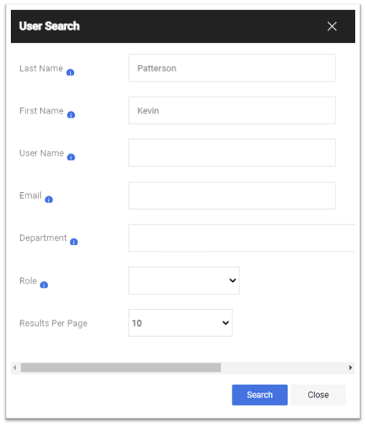 Enter the last name and first name of the user you are assigning the cart to.