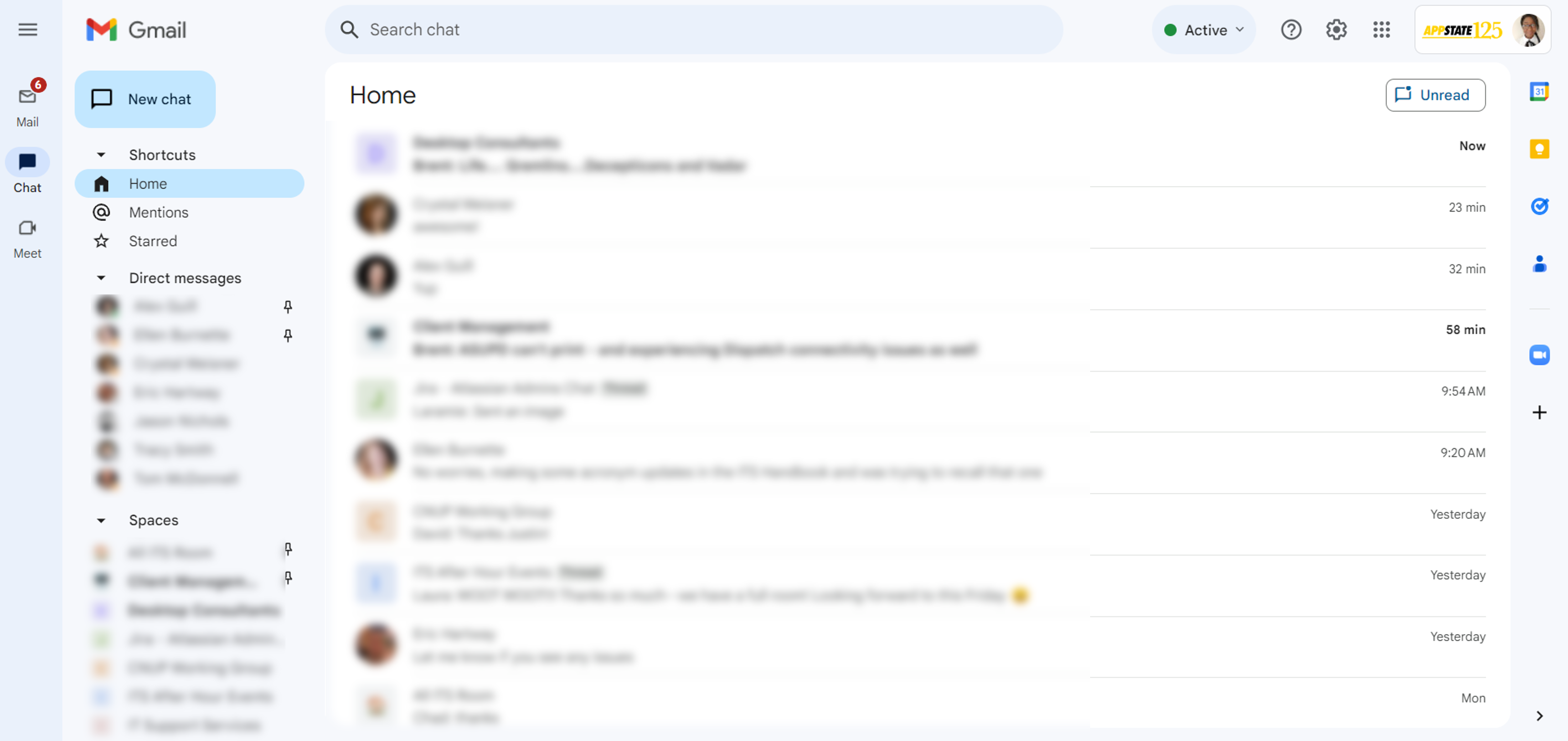 Chat and Spaces in your Gmail full screen.