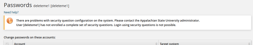 Error message.