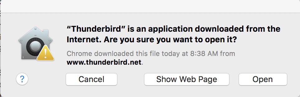 Launch Thunderbird from your applications folder.