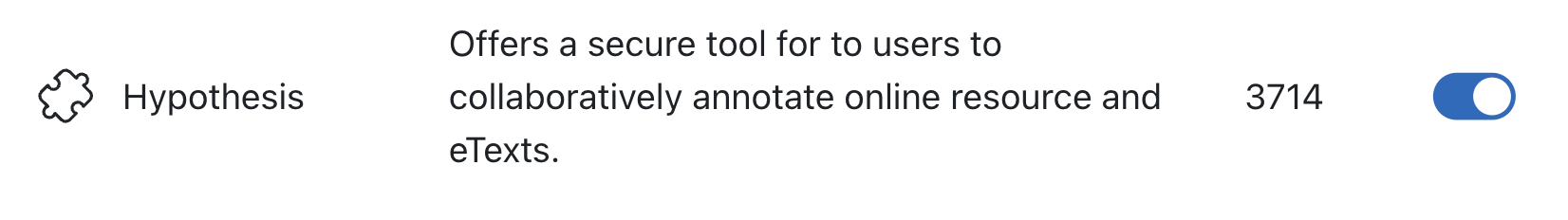 Enable Hypothesis toggle