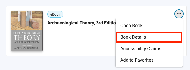 On book card click 3-dot then Book details