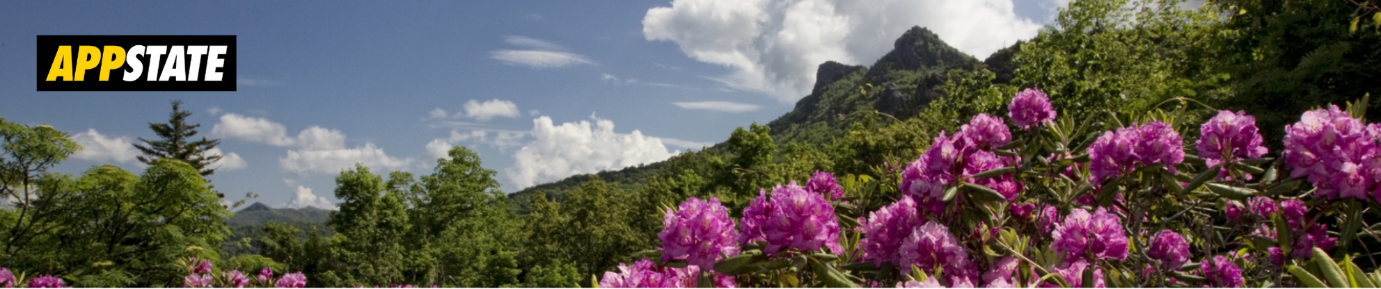 Boone Landscape with App State logo.