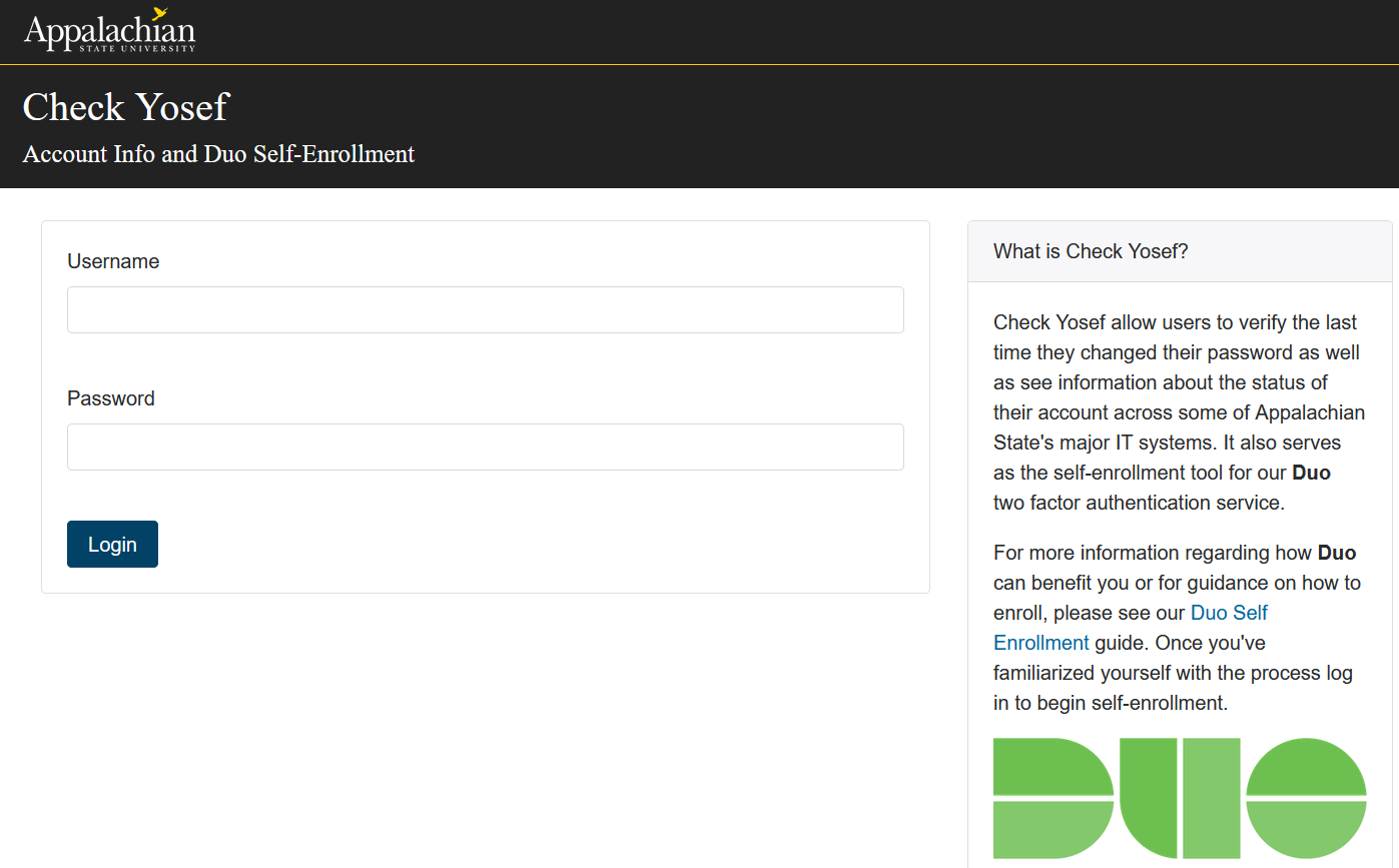 Signing in to Check Yosef.