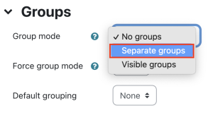 Use group mode to set mode to separate groups