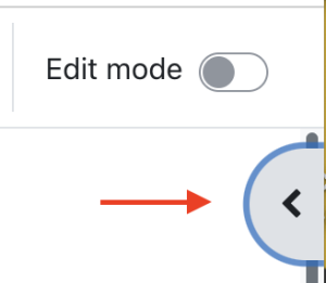 Clik the left facing arrow tab to open the Blocks Drawer