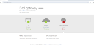 Cloudflare error message. 