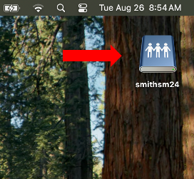 Control click on the drive to bring up the drop-down menu.