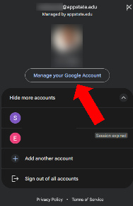 Manage your Google Account 