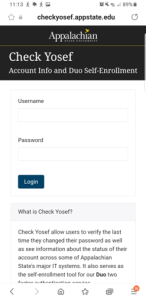 The Check Yosef homepage.